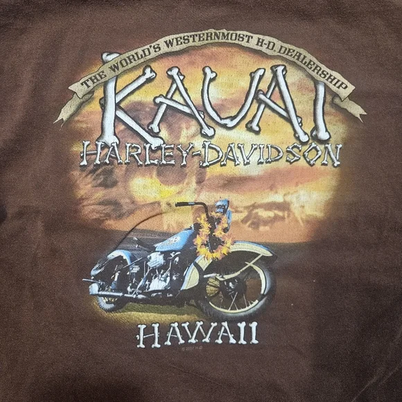 Vintage Harley-Davidson Kauai Hawaii Single Stitch Tee XL - Picture 2 of 7